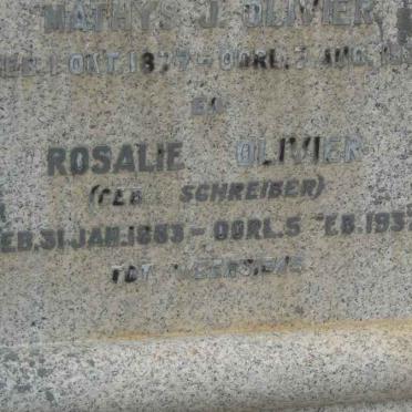 OLIVIER Rosalie nee SCHREIBER 1883-1937