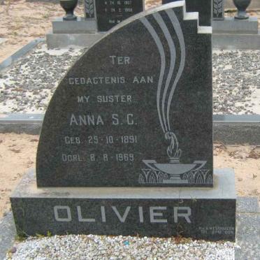OLIVIER Anna S.C. 1891-1969