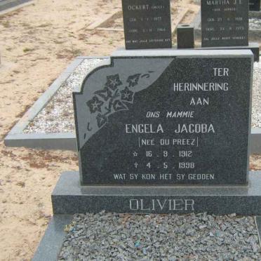OLIVIER Engela Jacoba nee DU PREEZ 1912-1998