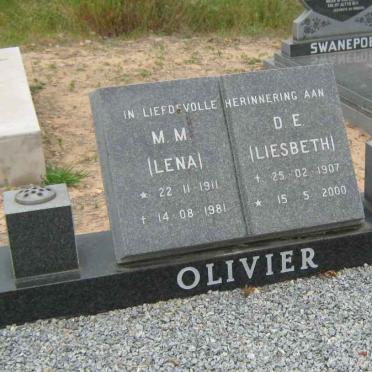 OLIVIER M.M. 1911-1981 :: OLIVIER D.E. 1907-2000