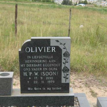 OLIVIER H.P.W. 1898-1979