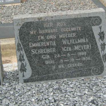 SCHREIBER Emmerentia Wilhelmina nee MEYER 1888-1956