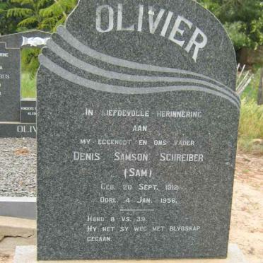 OLIVIER Denis Samson Schreiber 1912-1956