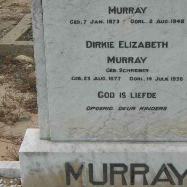 MURRAY ? 1873-1948 &amp; Dirkie Elizabeth SCHREIBER 1877-1938