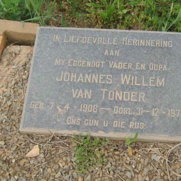 TONDER Johannes Willem, van 1908-1970