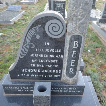 BEER Hendrik Jacobus 1934-1978