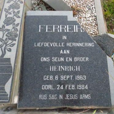FERREIRA Heinrich 1963-1984