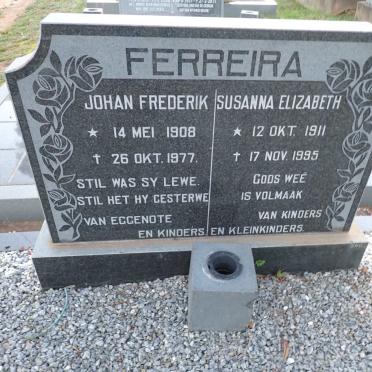 FERREIRA Johan Frederik 1908-1977 & Susanna Elizabeth 1911-1995