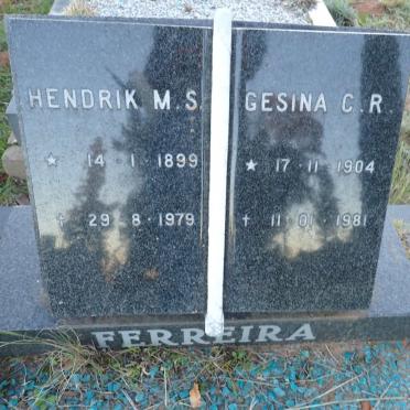 FERREIRA Hendrik M.S. 1899-1979 & Gesina C.R. 1904-1981