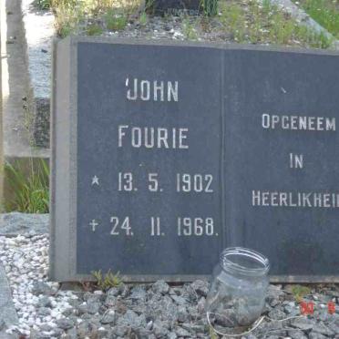 FOURIE John 1902-1968