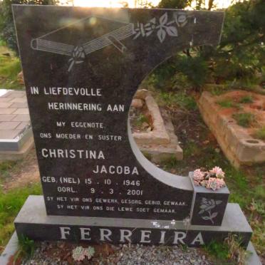 FERREIRA Christina Jacoba nee NEL  1946-2001