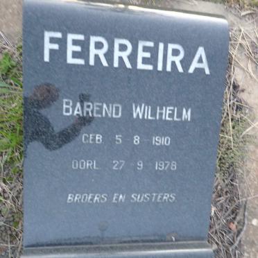 FERREIRA Barend Wilhelm 1910-1978