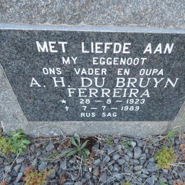 FERREIRA A.H. De Bruyn 1923-1989