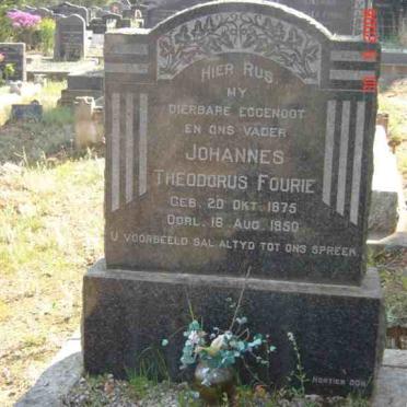 FOURIE Johannes Theodorus 1875-1950