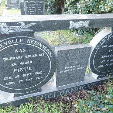 GELDENHUYS Pietie 1922-1974 & Anna Getrina 1912-1996