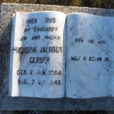 GERBER Hendrik Jacobus 1884-1946