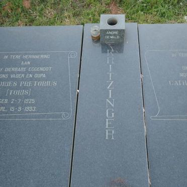 KRITZINGER Andries Pretorius 1925-1993 & Catharina Regina 1931-_1