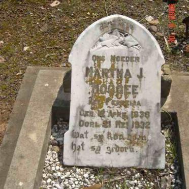 MOGGEE Martha J. nee  FERREIRA 1838-1932