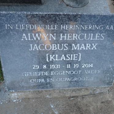 MARX Alwyn Hercules Jacobus 1931-2014