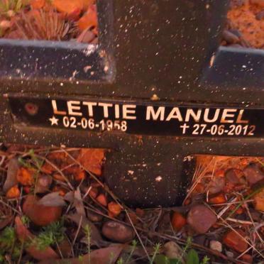 MANUEL Lettie 1958-2012