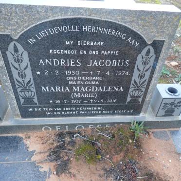 OELOFSEN Andries Jacobus 1930-1974 & Maria Magdalena  1937-2016