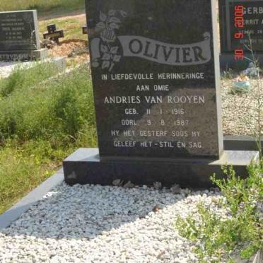 OLIVIER Andries van Rooyen 1916-1987