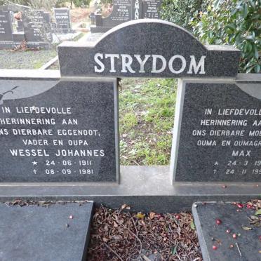 STRYDOM Wessel Johannes 1911-1981 & Max 1917-1999