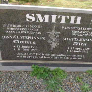 SMITH Daniel Stephanus 1918-1988 & Aletta Johanna 1928-2012