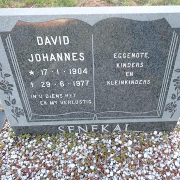 SENEKAL David Johannes 1904-1977