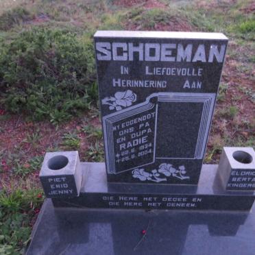 SCHOEMAN Radie 1934-2002