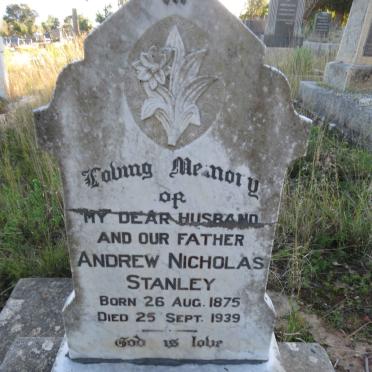STANLEY Andrew Nicholaas 1875-1939