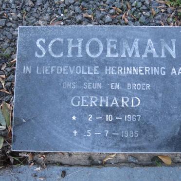 SCHOEMAN Gerhard 1967-1985
