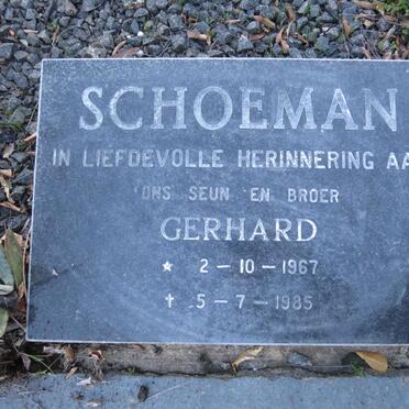 SCHOEMAN Gerhard 1967-1985