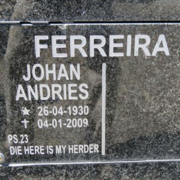 FERREIRA Johan Andries 1930-2009