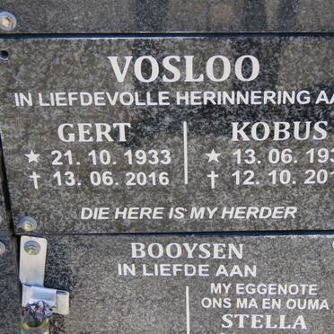 VOSLOO Gert 1933-2016 :: VOSLOO Kobus 1937-2017