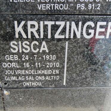 KRITZINGER Sisca 1930-2010
