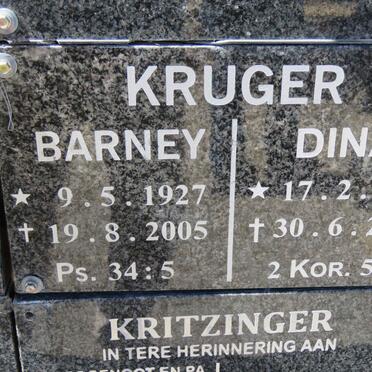 KRUGER Barney 1927-2005 &amp; Dina 1933-2017