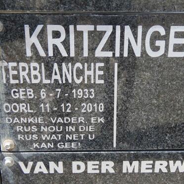 KRITZINGER Terblanche 1933-2010