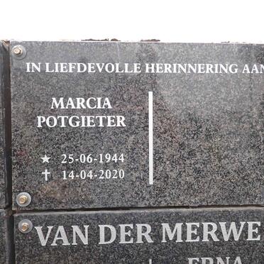 POTGIETER Marcia 1944-2020