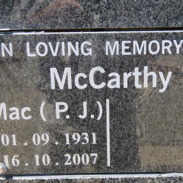 McCARTHY P.J. 1931-1970