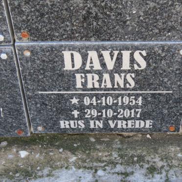 DAVIS Frans 1954-2017