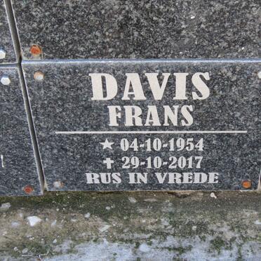 DAVIS Frans 1954-2017