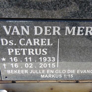 MERWE Carel Petrus, van der 1933-2015