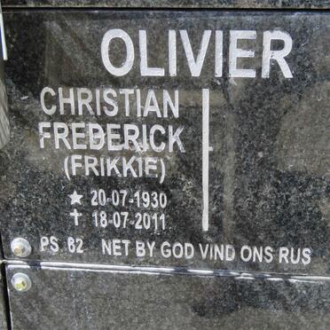 OLIVIER Christian Frederick 1930-2011