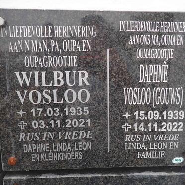 VOSLOO Wilbur 1935-2021 &amp; Daphné GOUWS 1939-2022