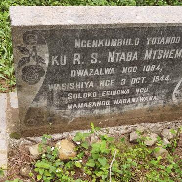 MTSHEMLA R.S. Ntaba 1894-1944