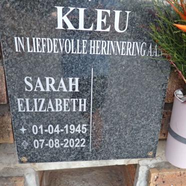 KLEU Sarah Elizabeth 1945-2022