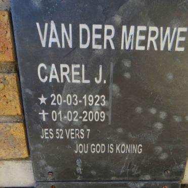 MERWE Carel J., van der 1923-2009