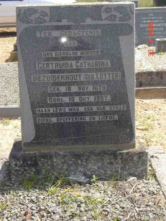 BEZUIDENHOUT Gertruida Catharina nee LOTTER 1879-1957