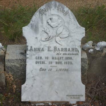 BARNARD Anna E. nee WOLMARANS 1890-1923